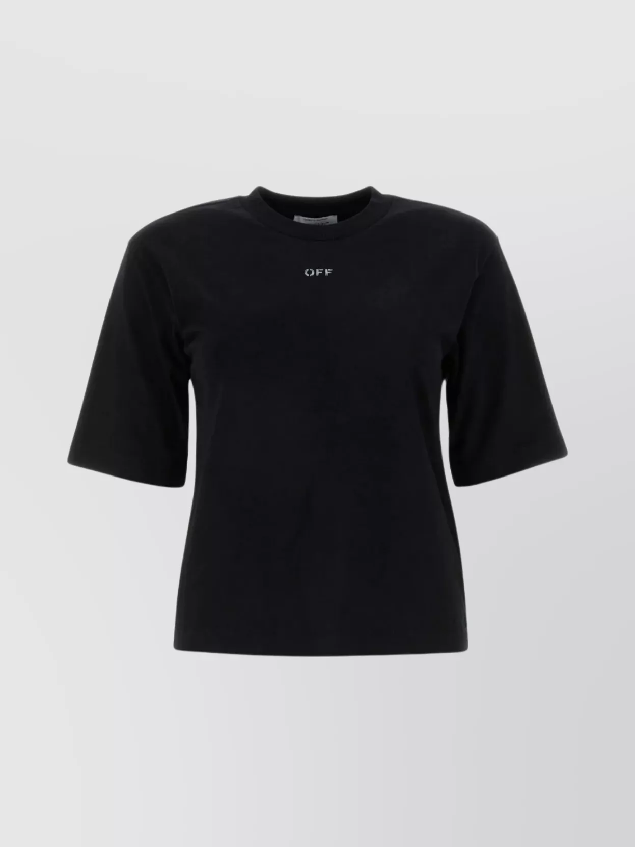 Shop Off-white Arrow Embroidered Crew-neck T-shirt In Black