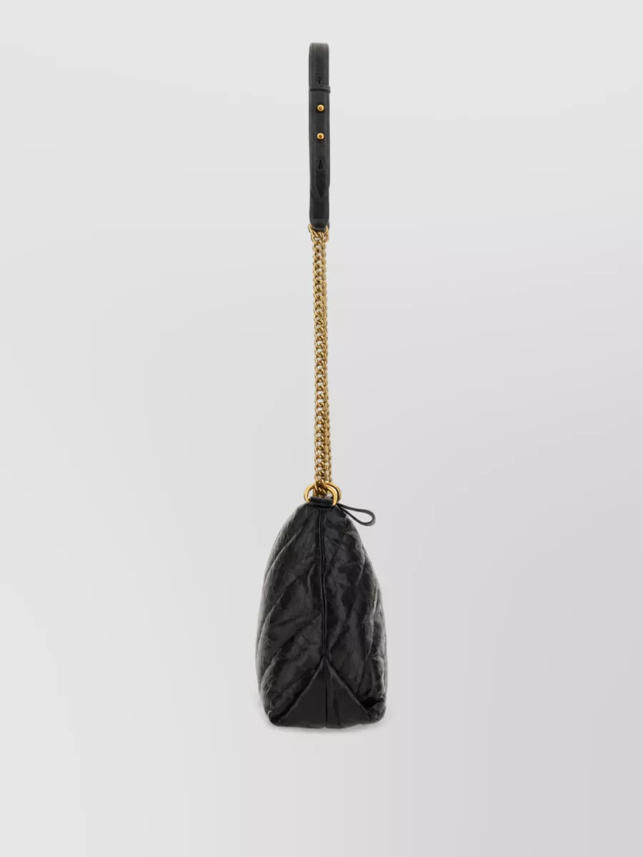 Balenciaga Crush Leather Clutch Bag