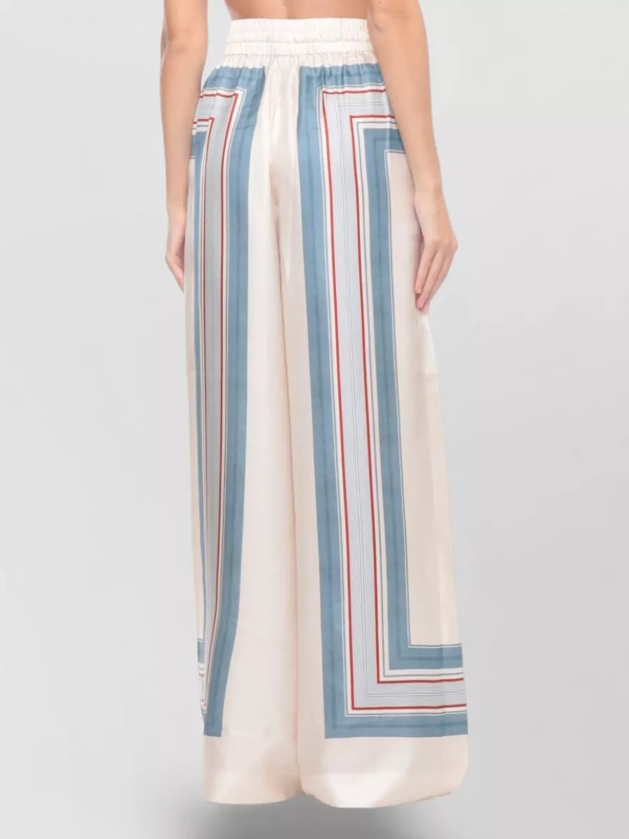 Zimmermann Silk Printed Relaxed-Fit Wide-Leg Trousers