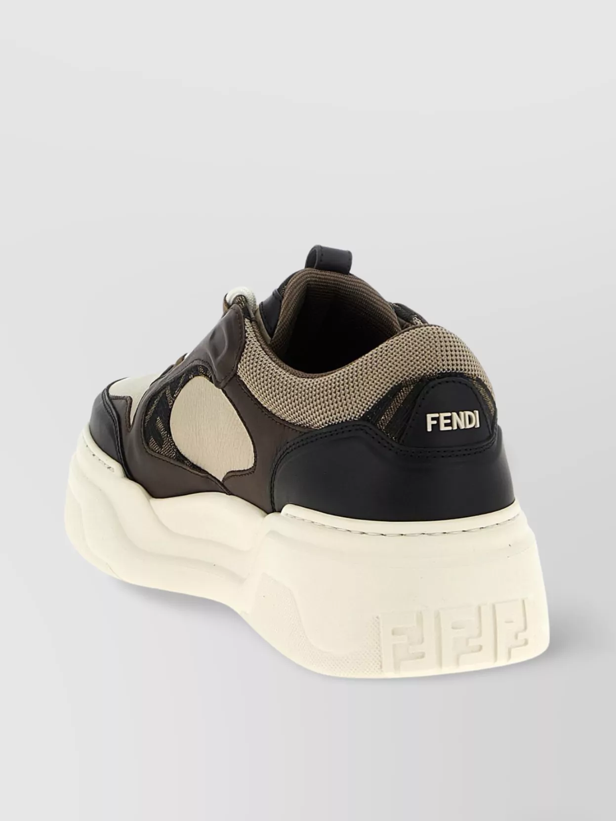 Fendi Chunky Sole Contrast Stitching Sneakers