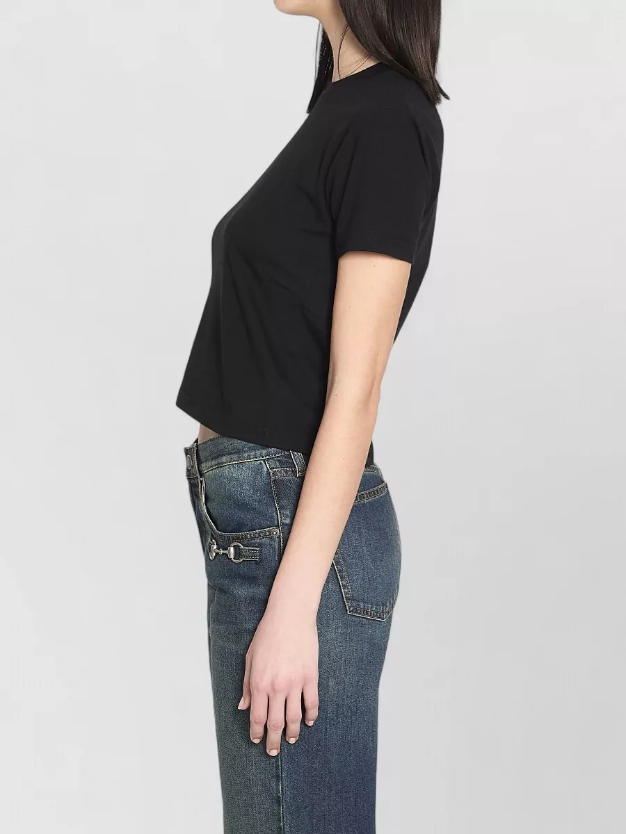 Gucci Ribbed Cropped Regular-Fit T-Shirt