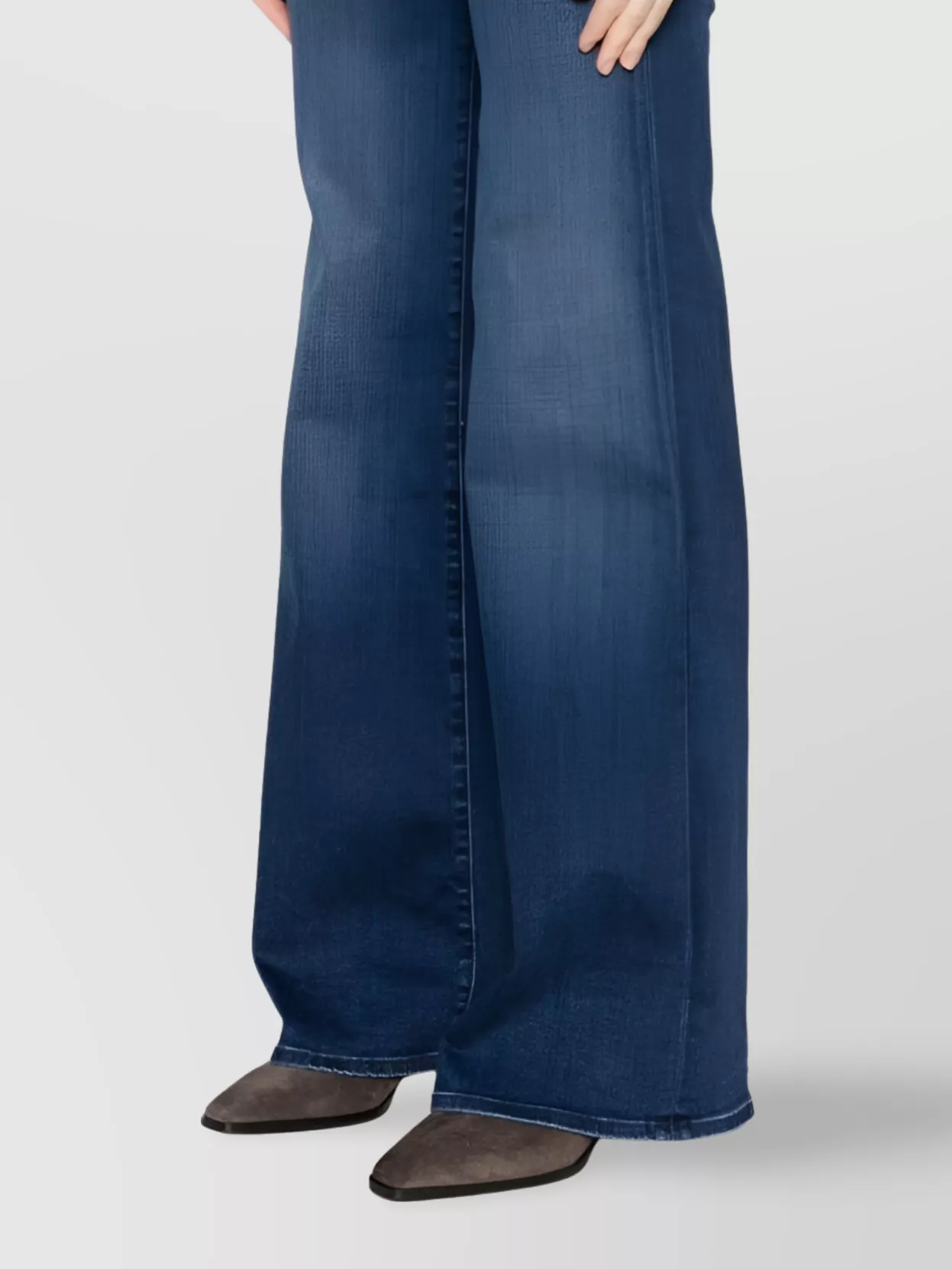Mother Wide Leg High Rise Denim Trousers