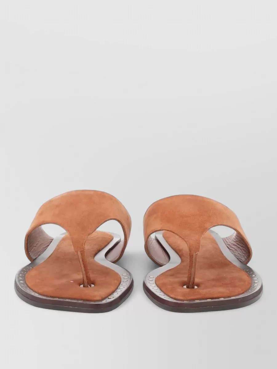 Ash Leather Thong Sandals
