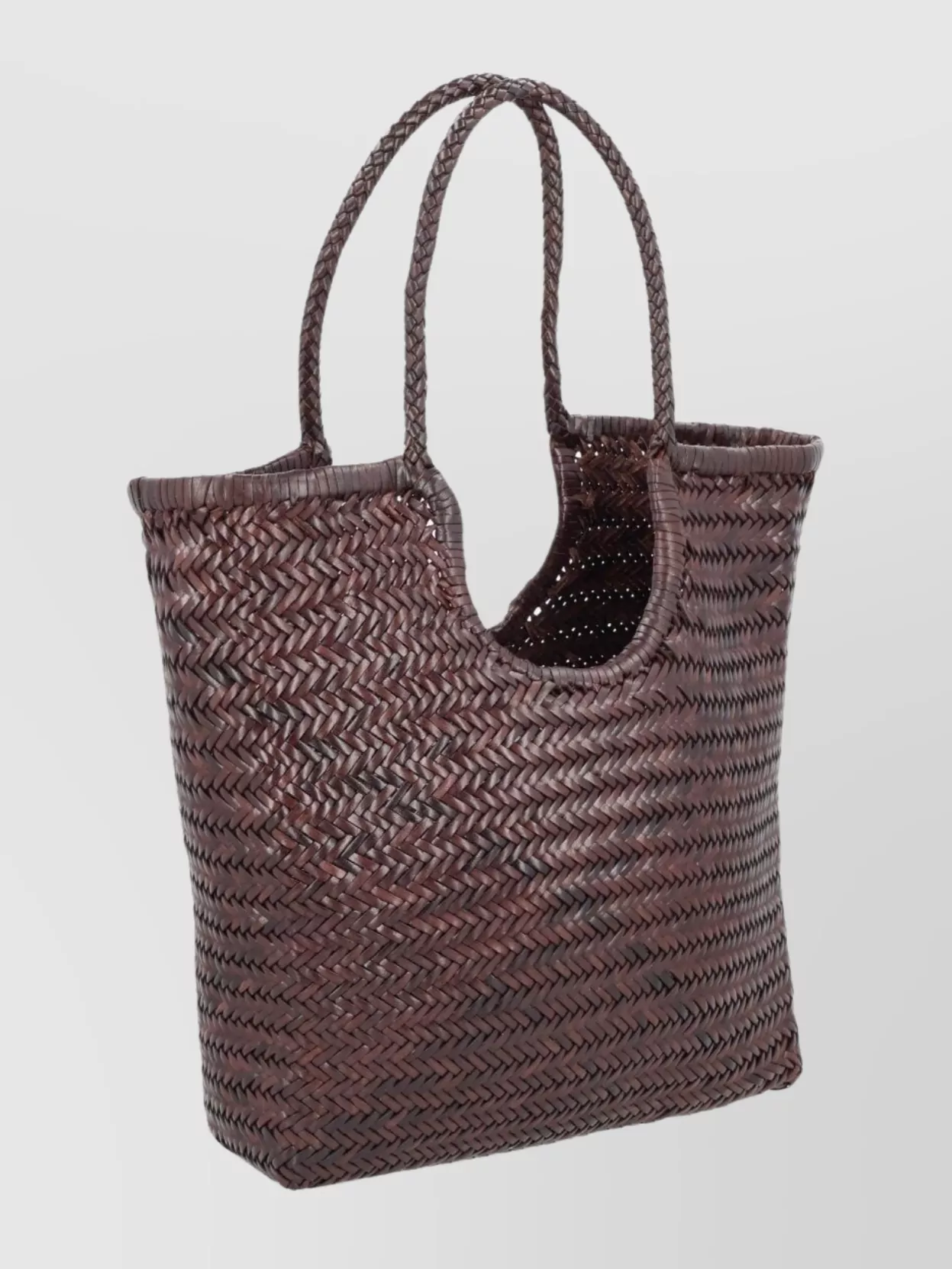 Dragon Diffusion Rectangular Woven Shoulder Bag With Dual Handles