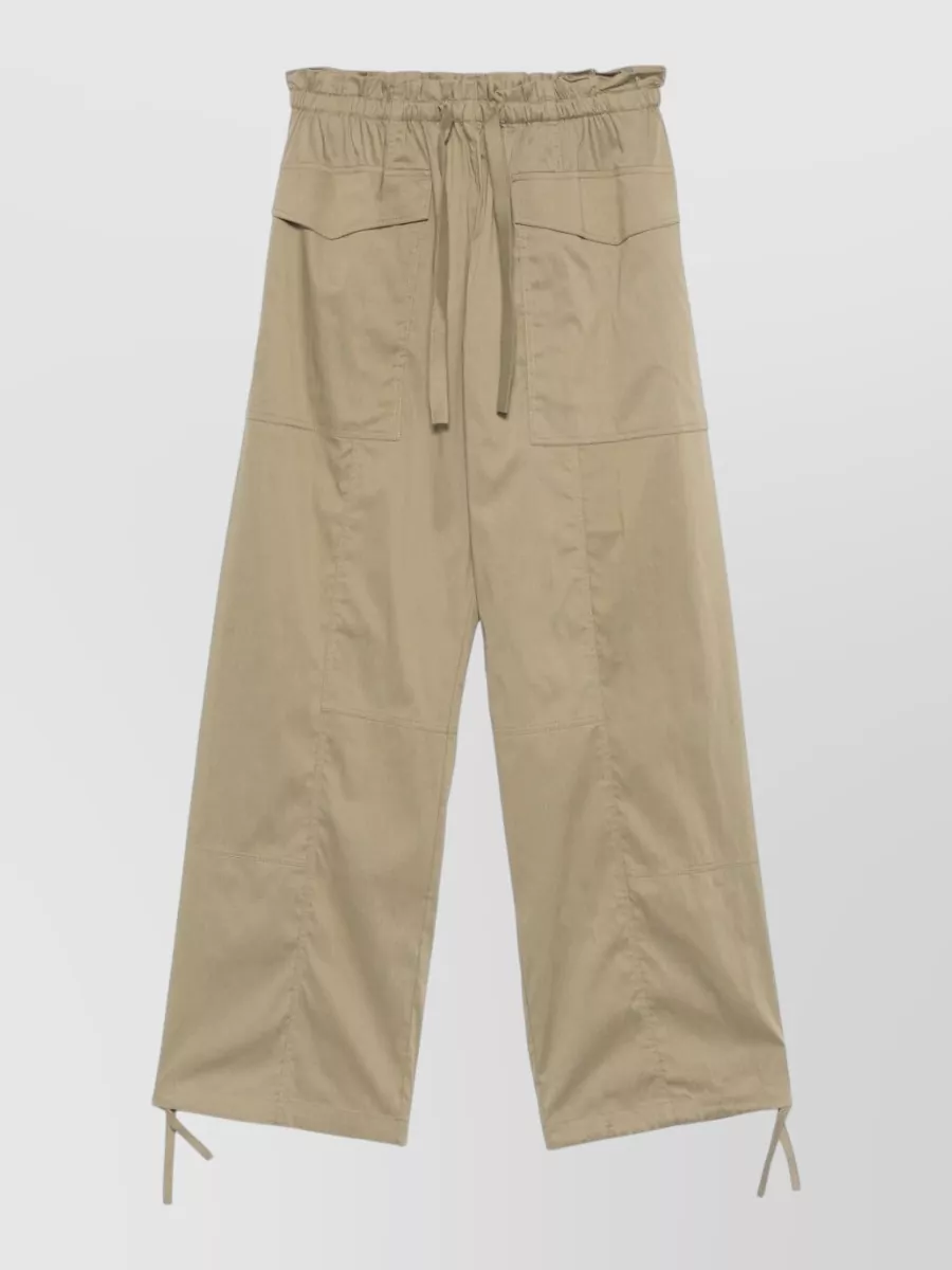 Semicouture Cotton Wide-Leg Trousers