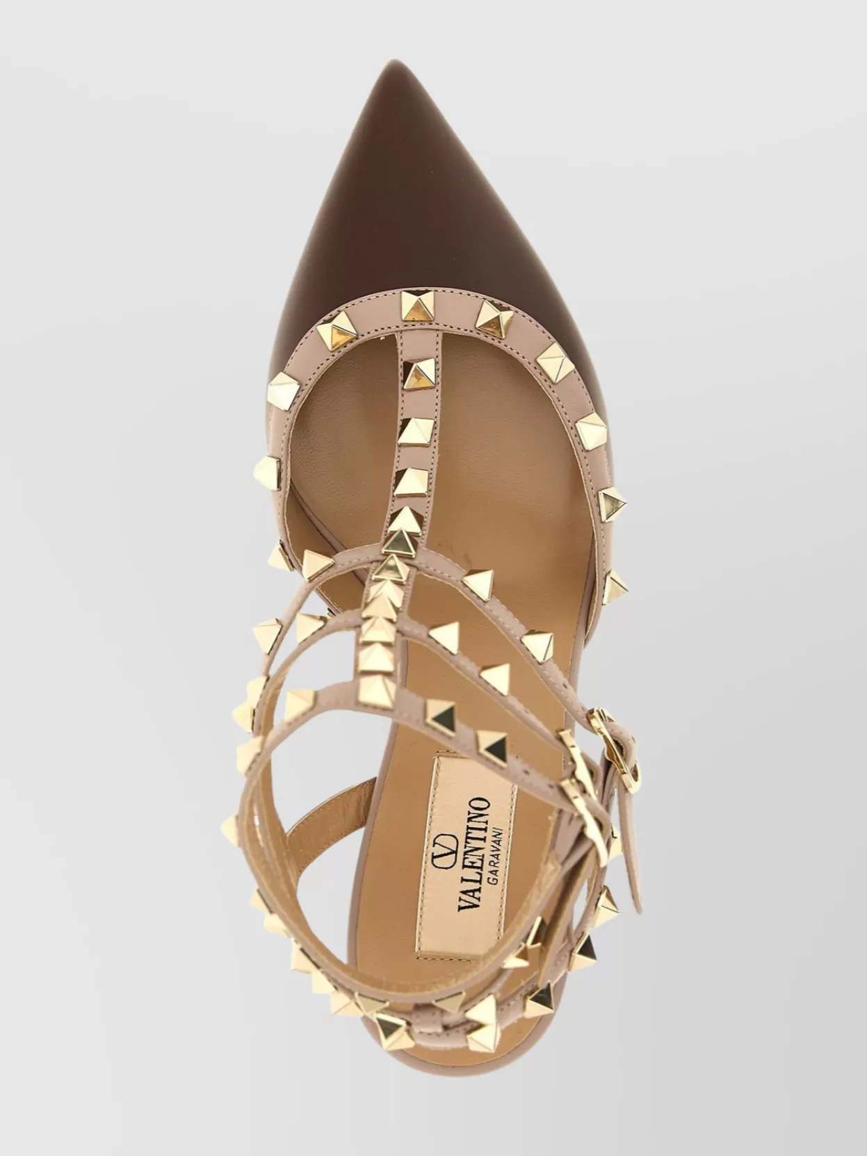 Valentino Garavani Rockstud Strappy Pointed Stiletto Pumps