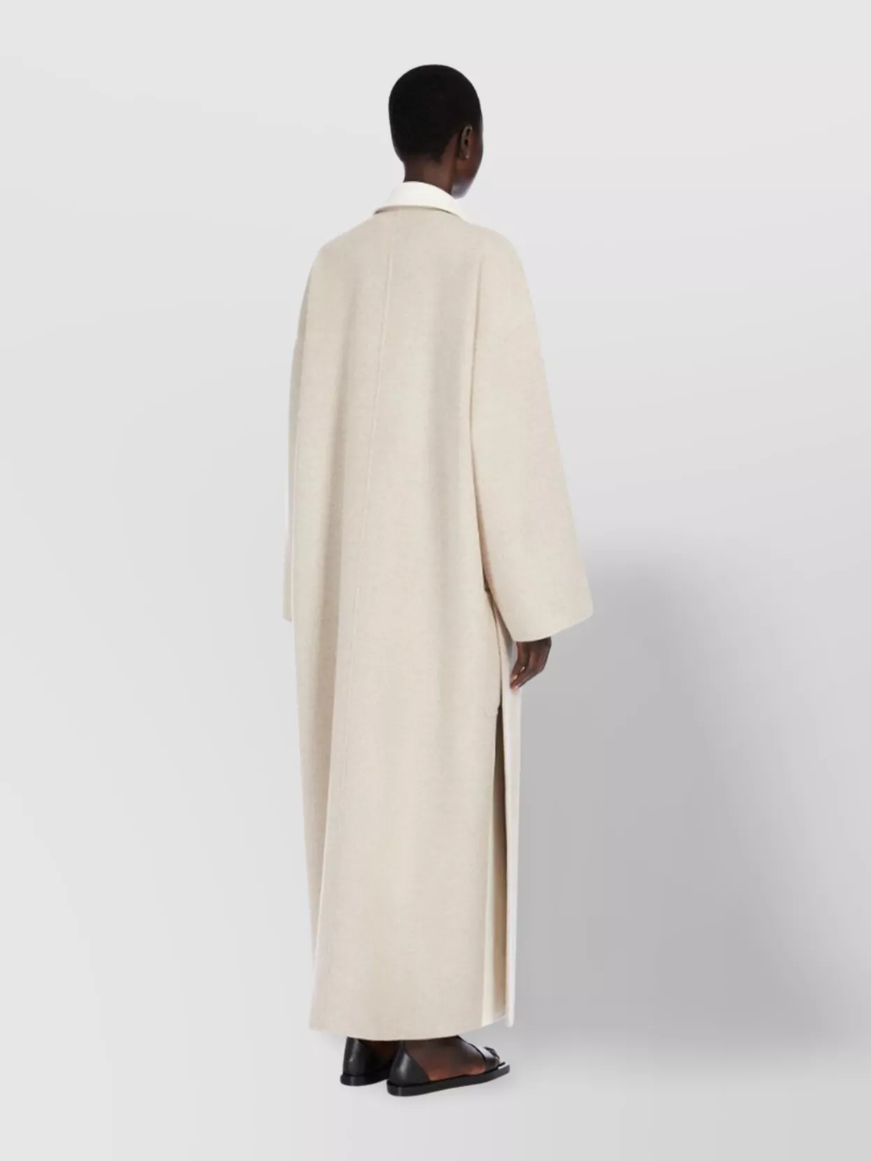 Max Mara Wool Blend Coat Lapel Contrasting