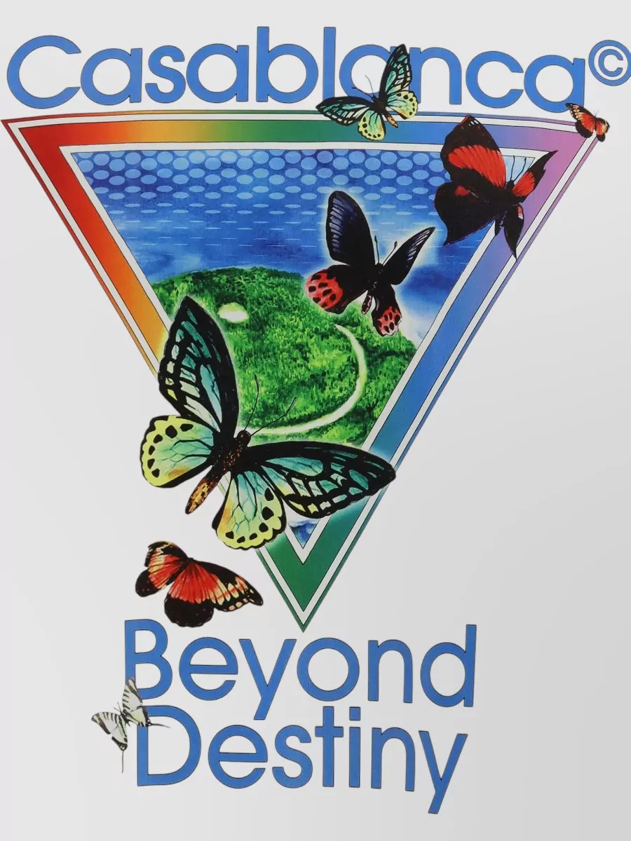 Casablanca Beyond Destiny Print Cotton Jersey T Shirt