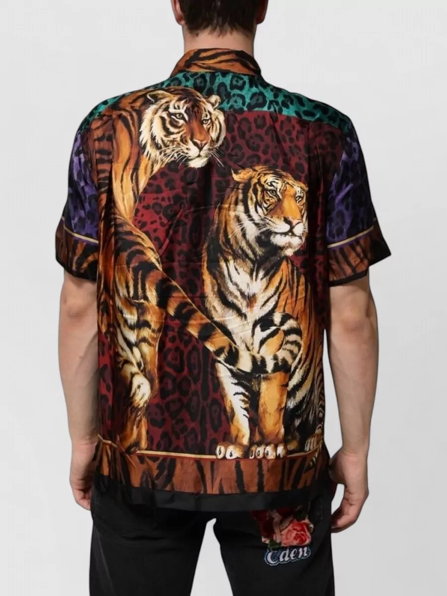 Dolce&Gabbana Silk Printed Hawaiian Shirt