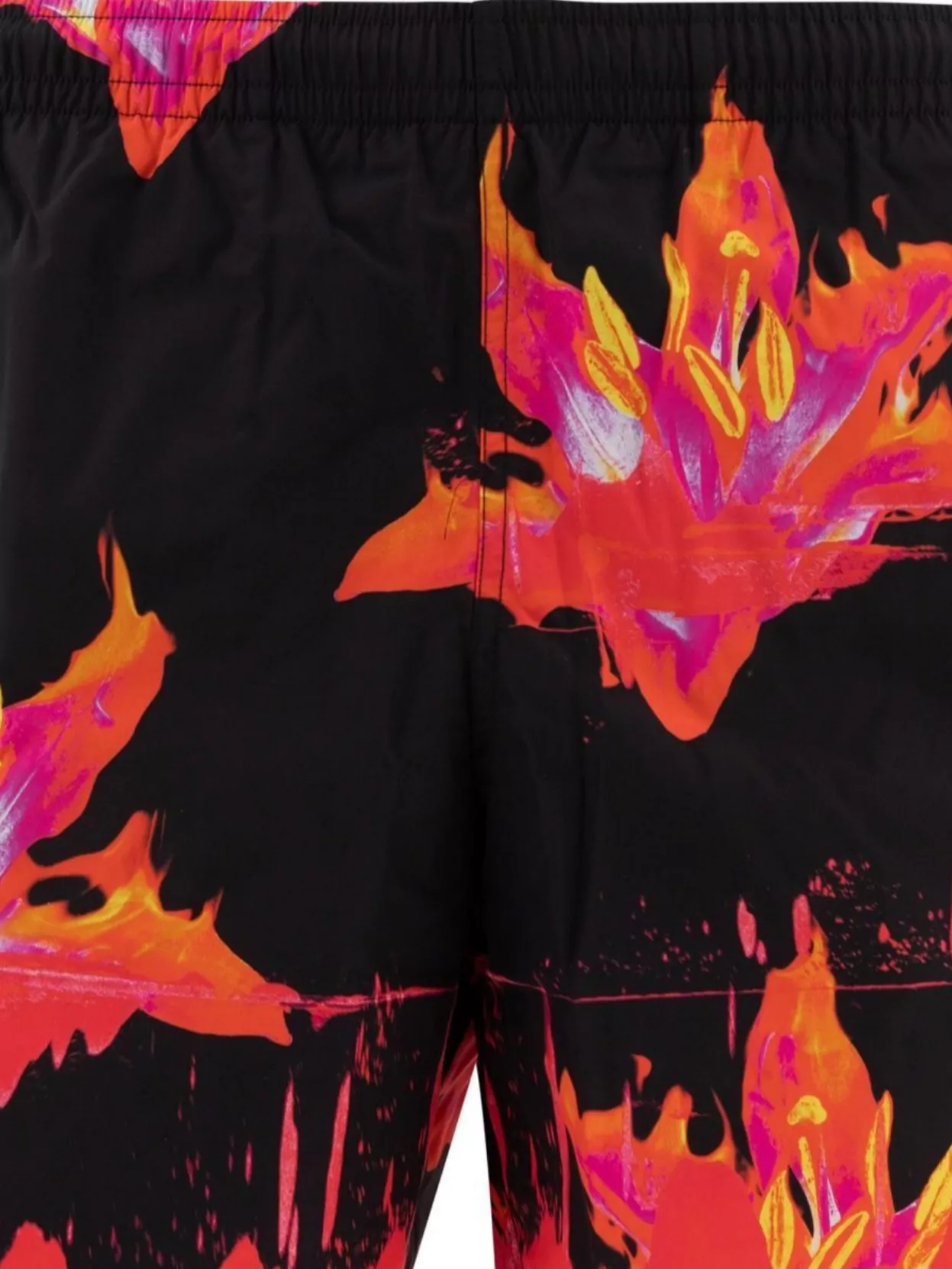 Alexander Mcqueen Lily Print Swim Shorts