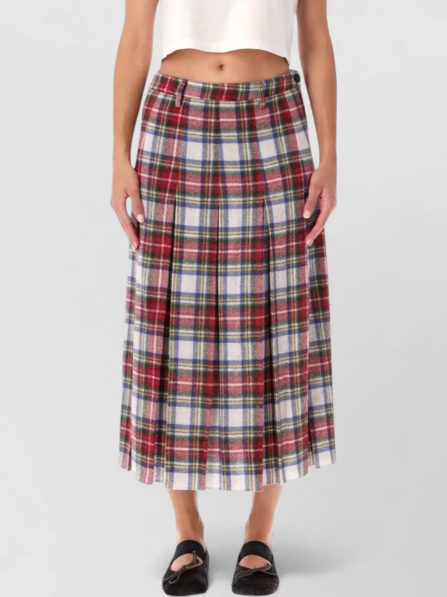 Mm6 Maison Margiela Pleated Long Skirt