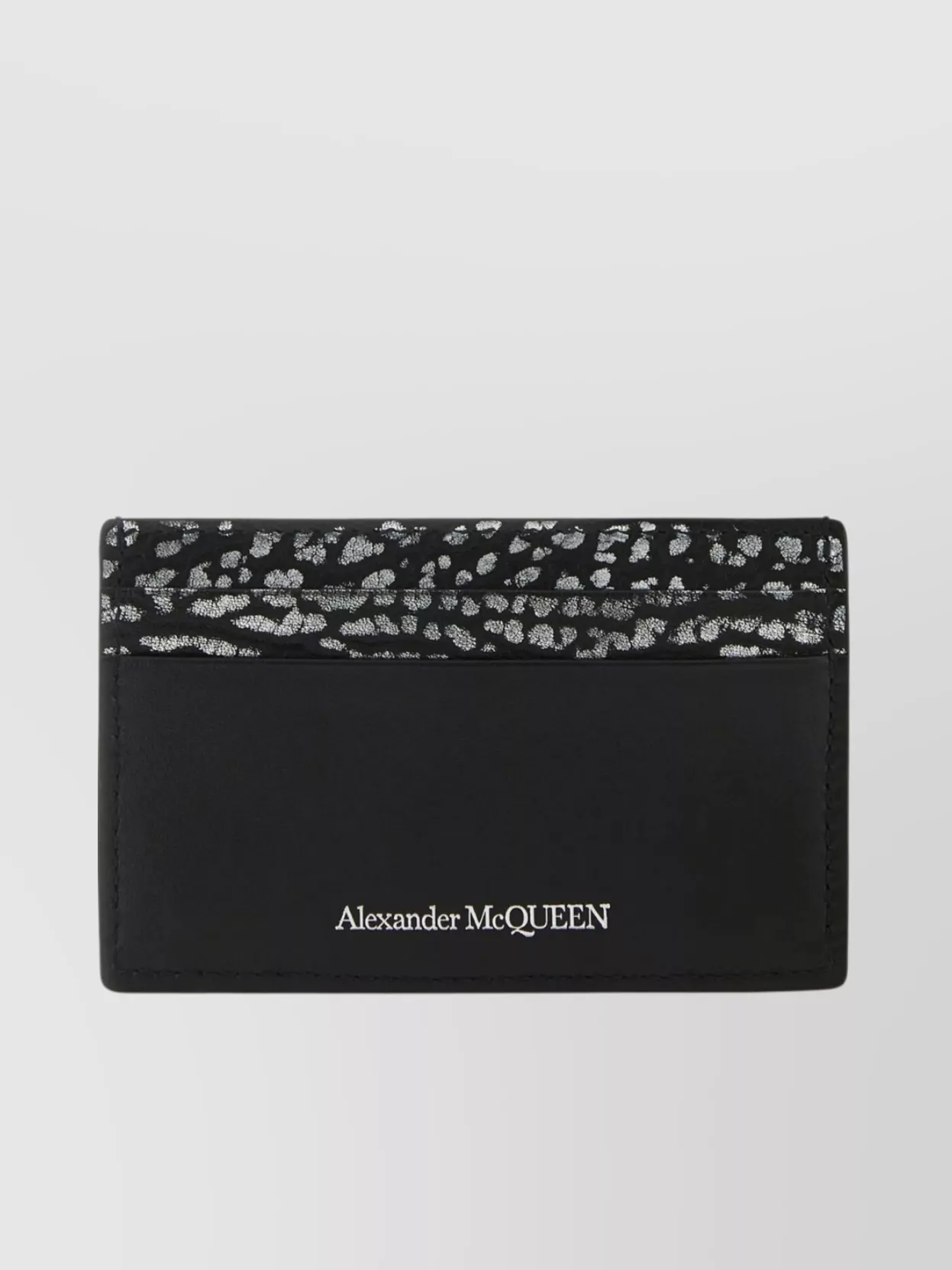 Shop Alexander Mcqueen Textured Leather Card Holder In Multicoloured