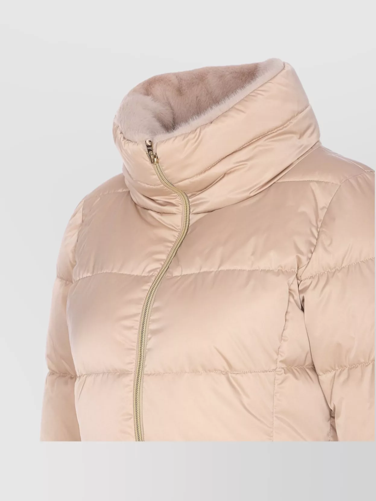 Herno Long Padded Quilted Jacket With High Neck