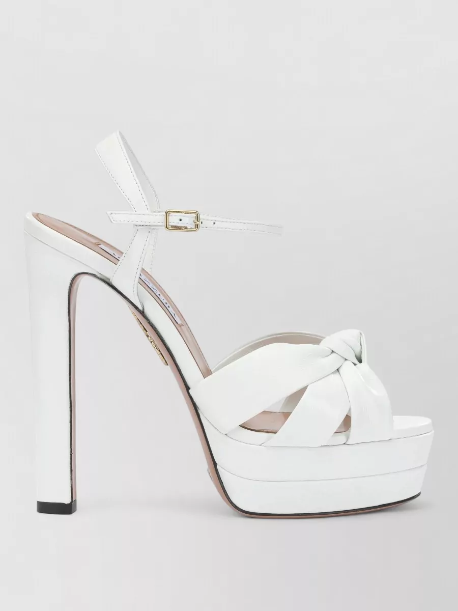 Aquazzura leather platform heeled sandals
