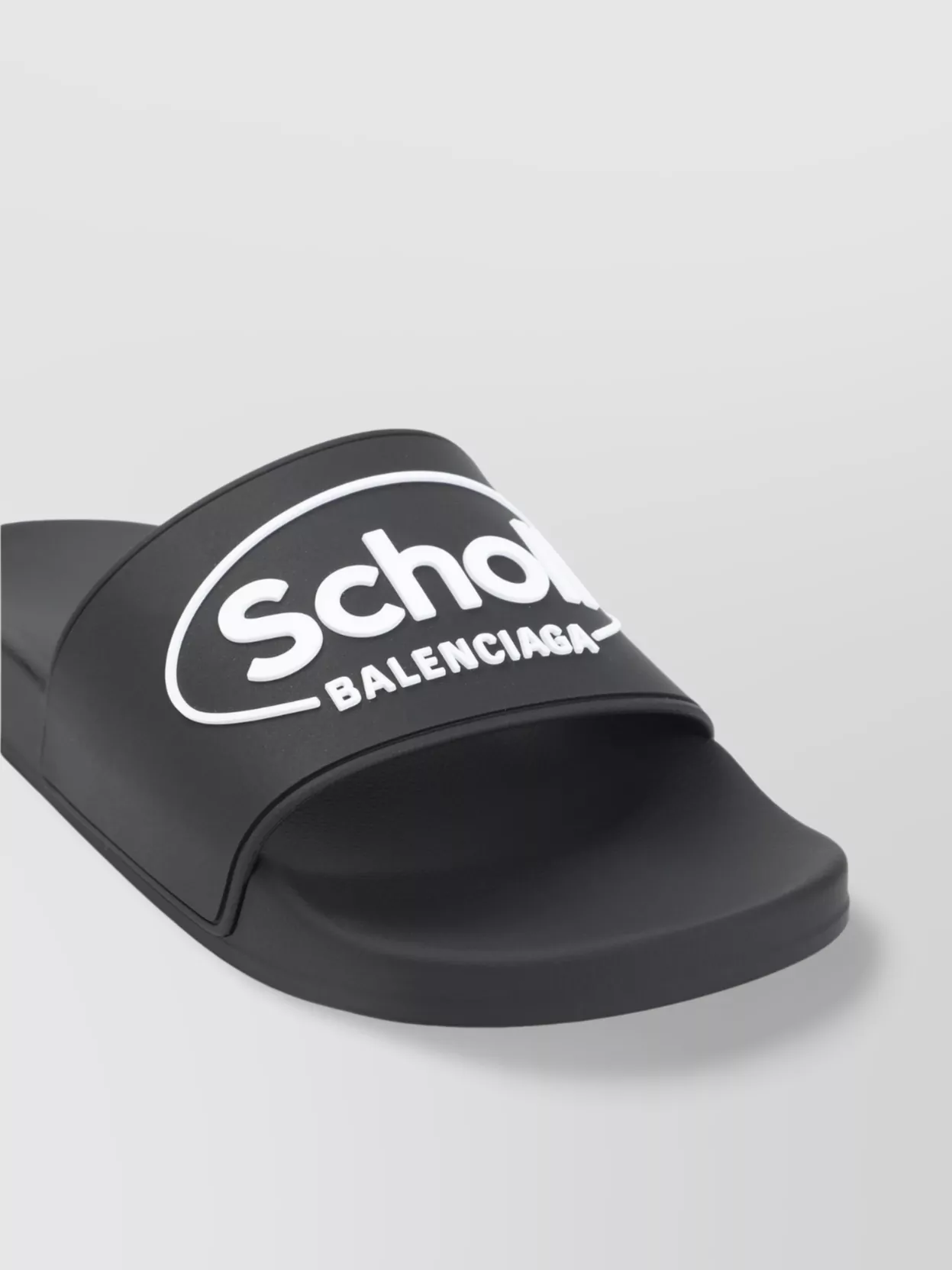 Balenciaga X Scholl Logo Pool Slides