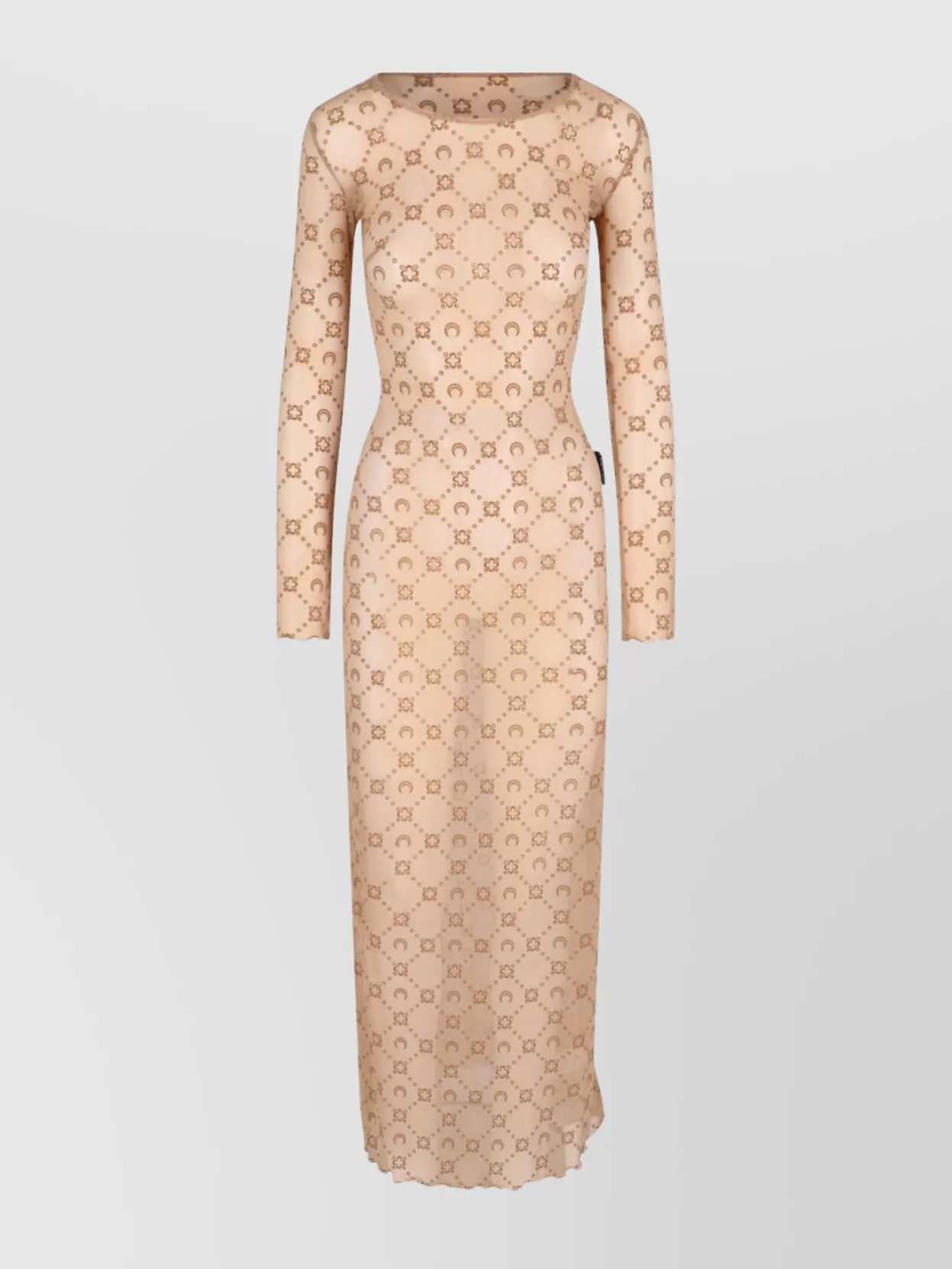 Marine Serre Patterned Knee Length Dress With Long Sleeves