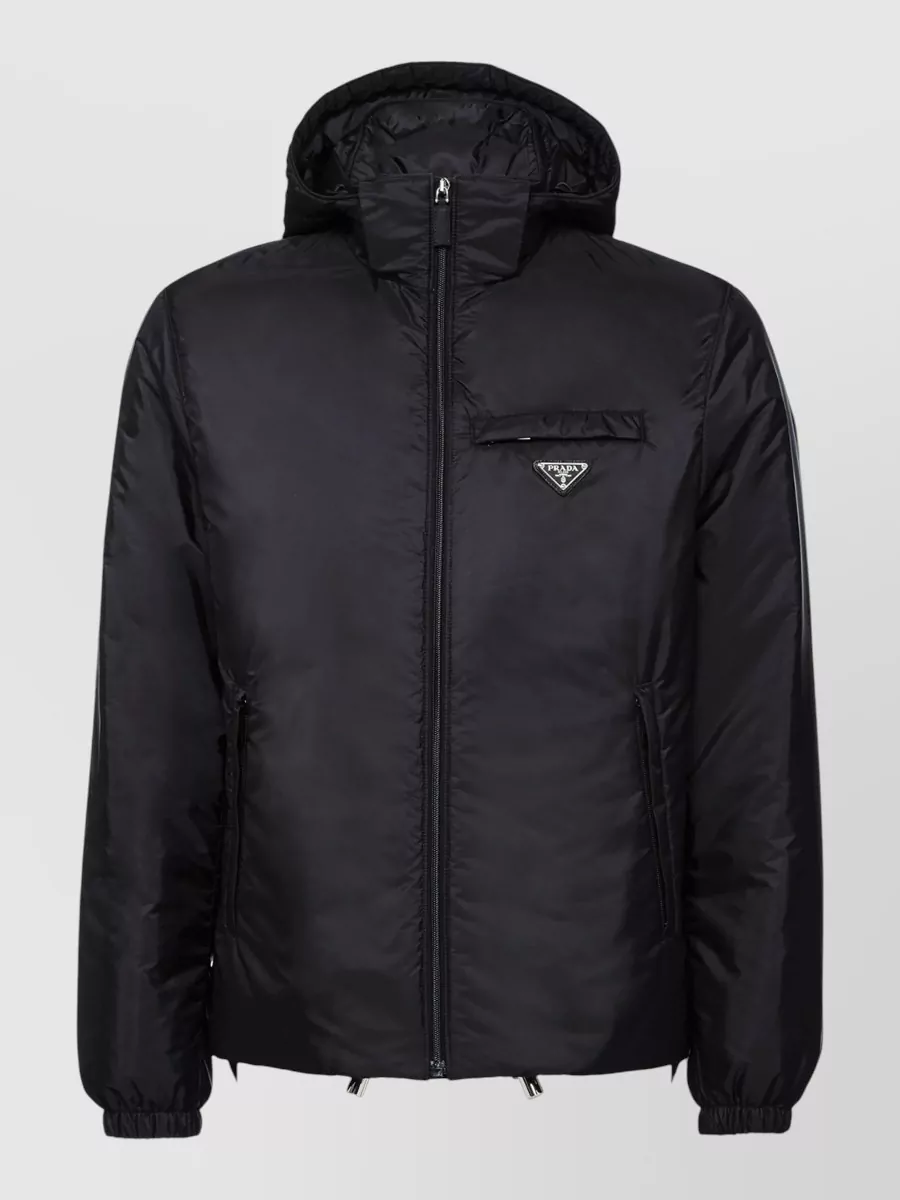 Prada down hooded puffer jacket