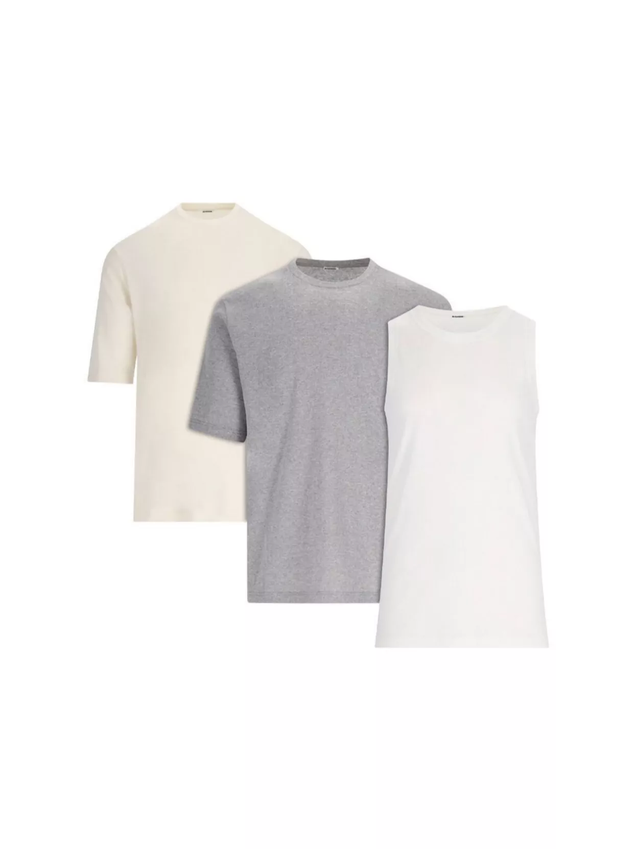 Jil Sander Crew Neck Pack Of Three Plain Design