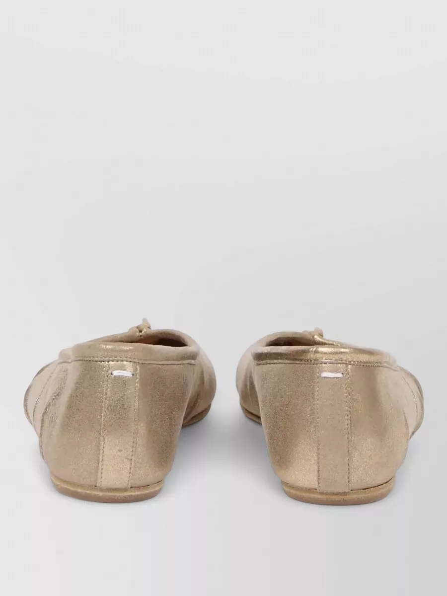 Maison Margiela New Split Toe Metallic Ballerina Shoes In Animal Print