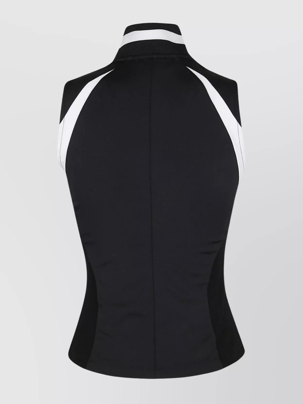 Off-white Sleeveless Top Featuring Contrast Panels In Black