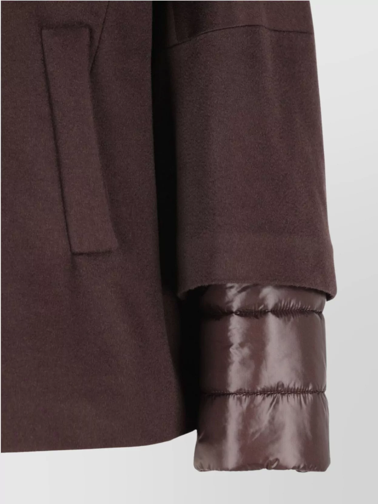 Herno Hooded Cape With Front Pockets And Padded Cuffs