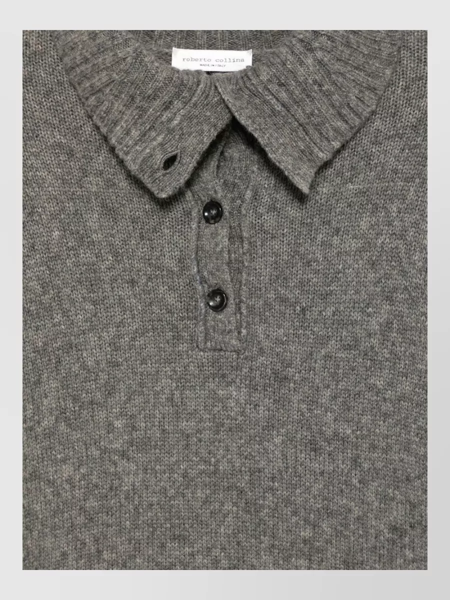 Roberto Collina ribbed wool camel hair long sleeve jumper
