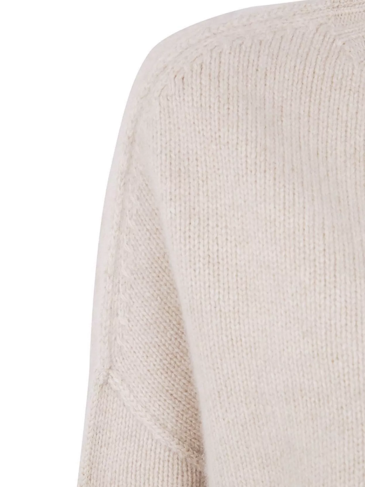 Kujten Cropped Crewneck Sweater Dropped Shoulders