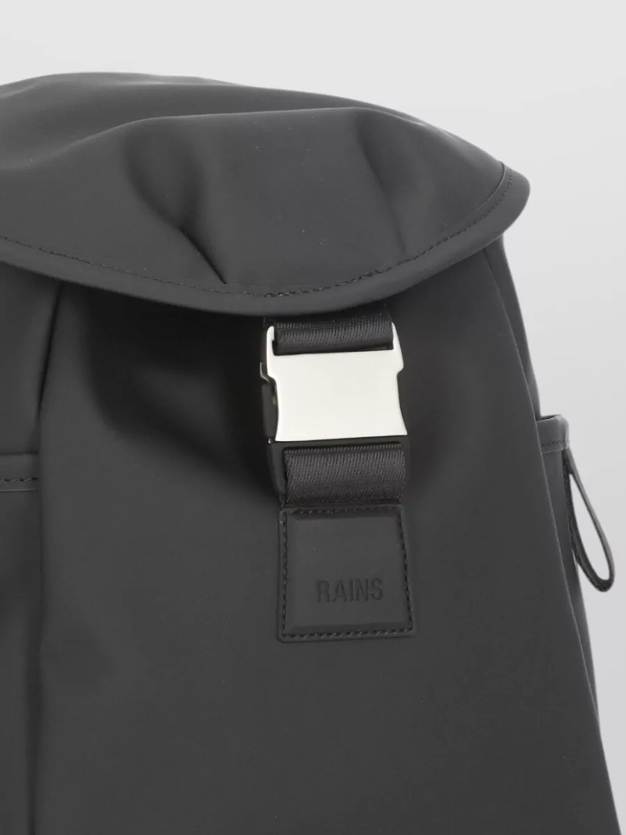Rains Waterproof Backpack Side Pockets Top Handle Straps