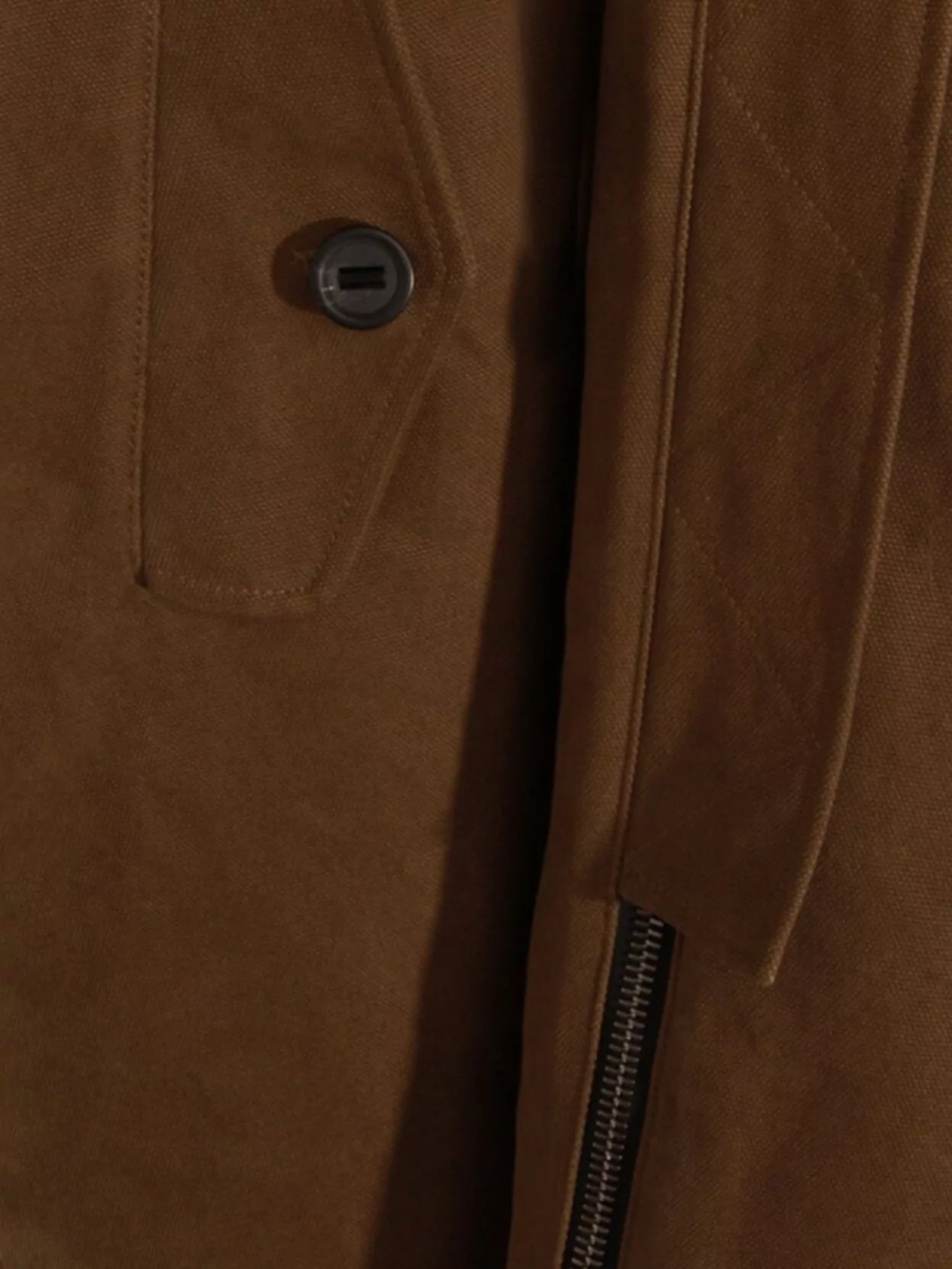 Dolce & Gabbana Hooded Jacket With Button Accents And Pockets In Brown
