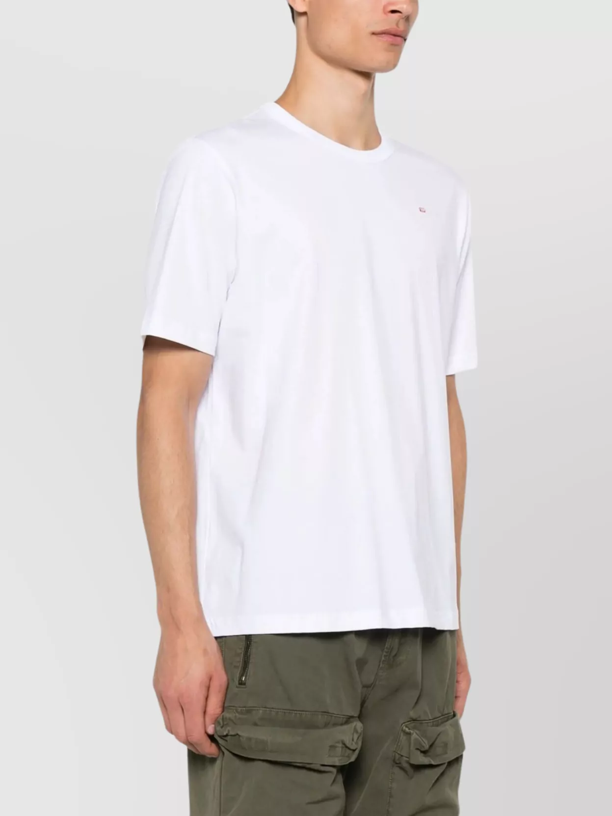Diesel Crew Neck Short Sleeve Straight Hem T-Shirt