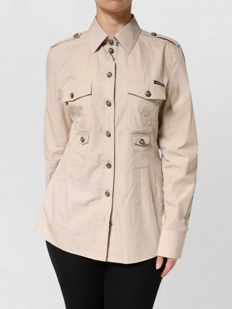 Dolce&Gabbana cotton long-sleeve shirt jacket