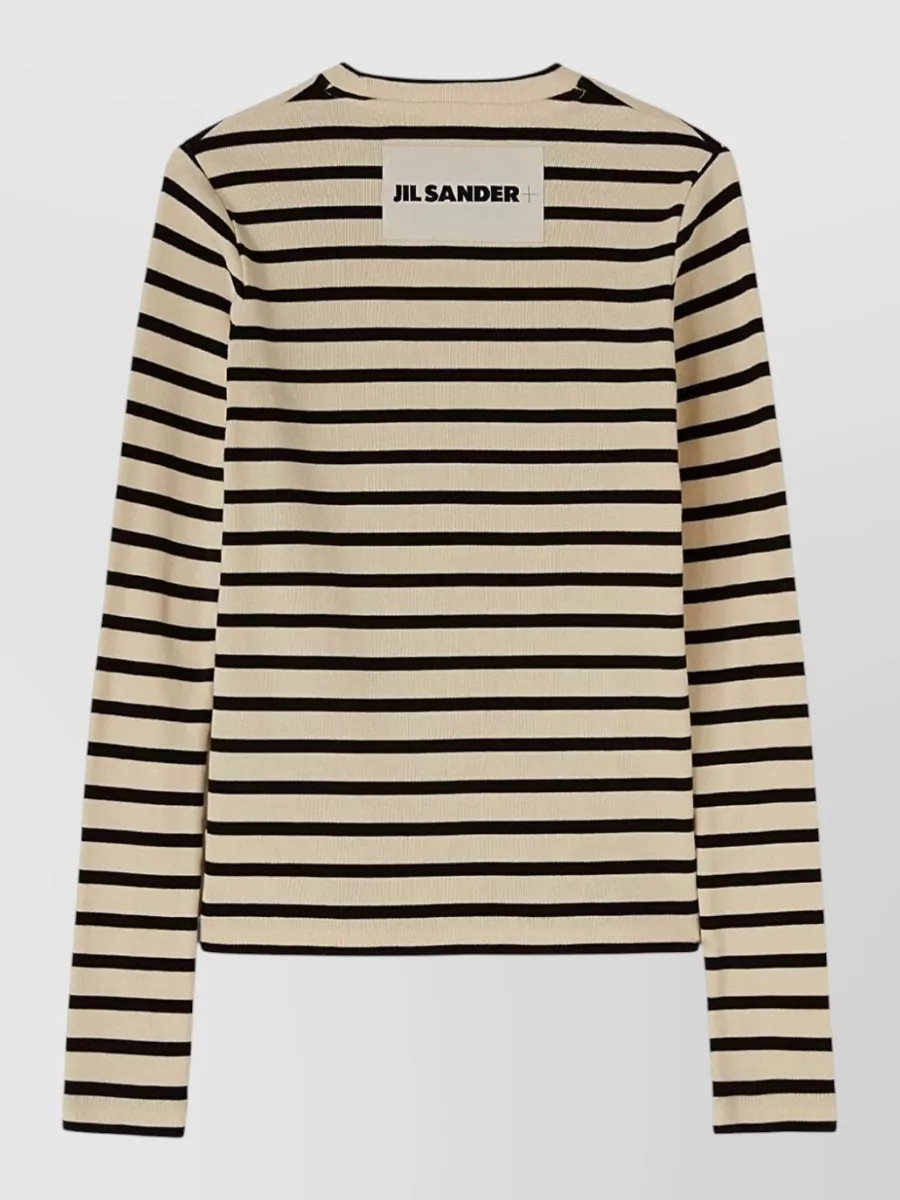 Jil Sander Plus Striped Cotton Long-Sleeve T-Shirt