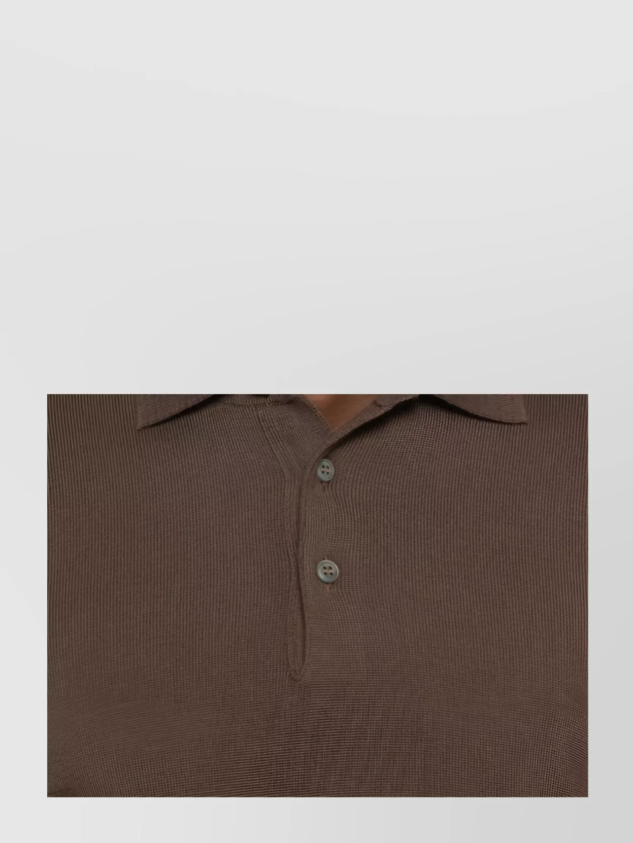 Tagliatore Long Sleeve Wool Polo Sweater With Collar In Gray