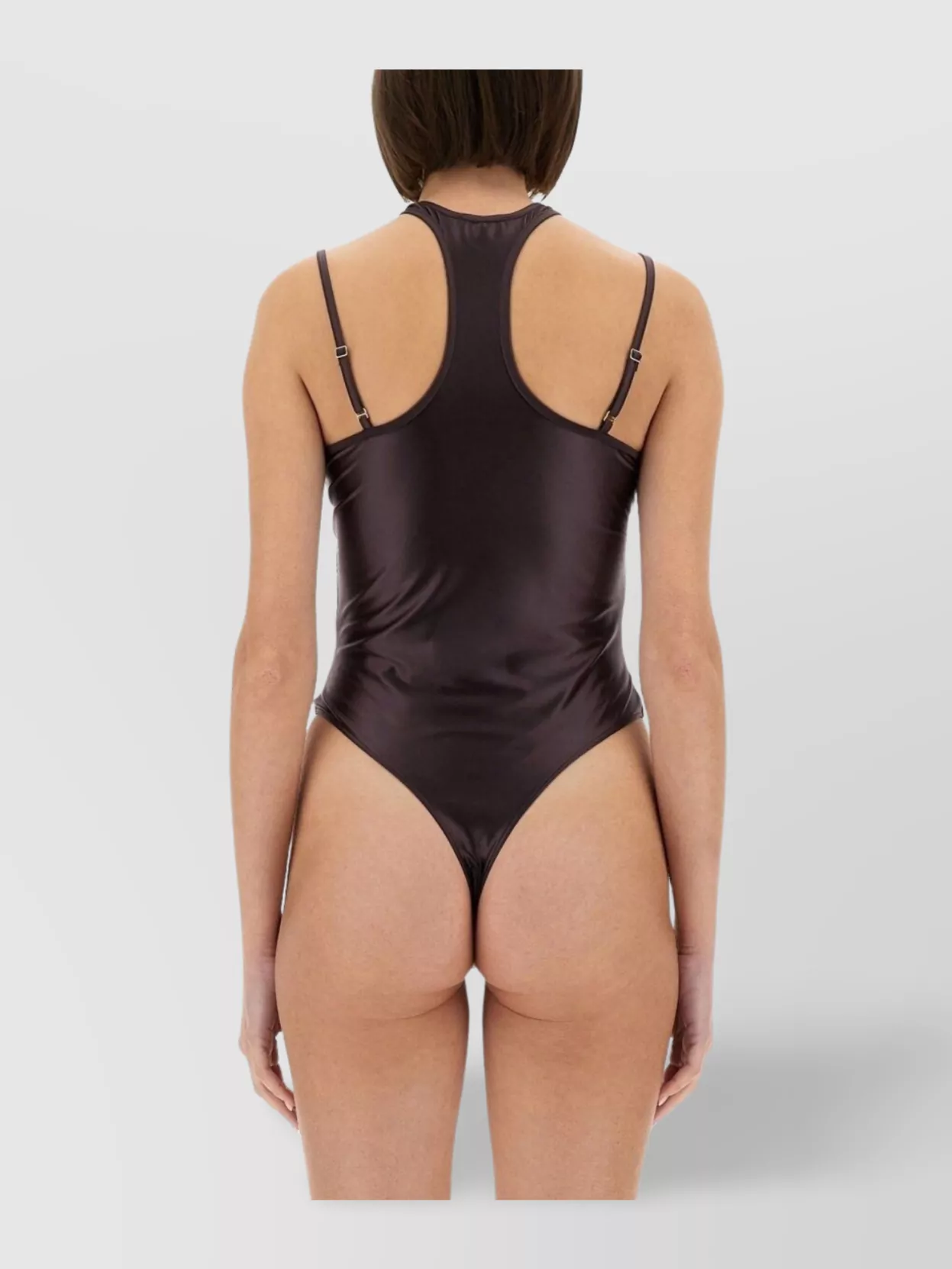 Versace Jeans Couture Racerback Bodysuit Metallic Hardware Straps