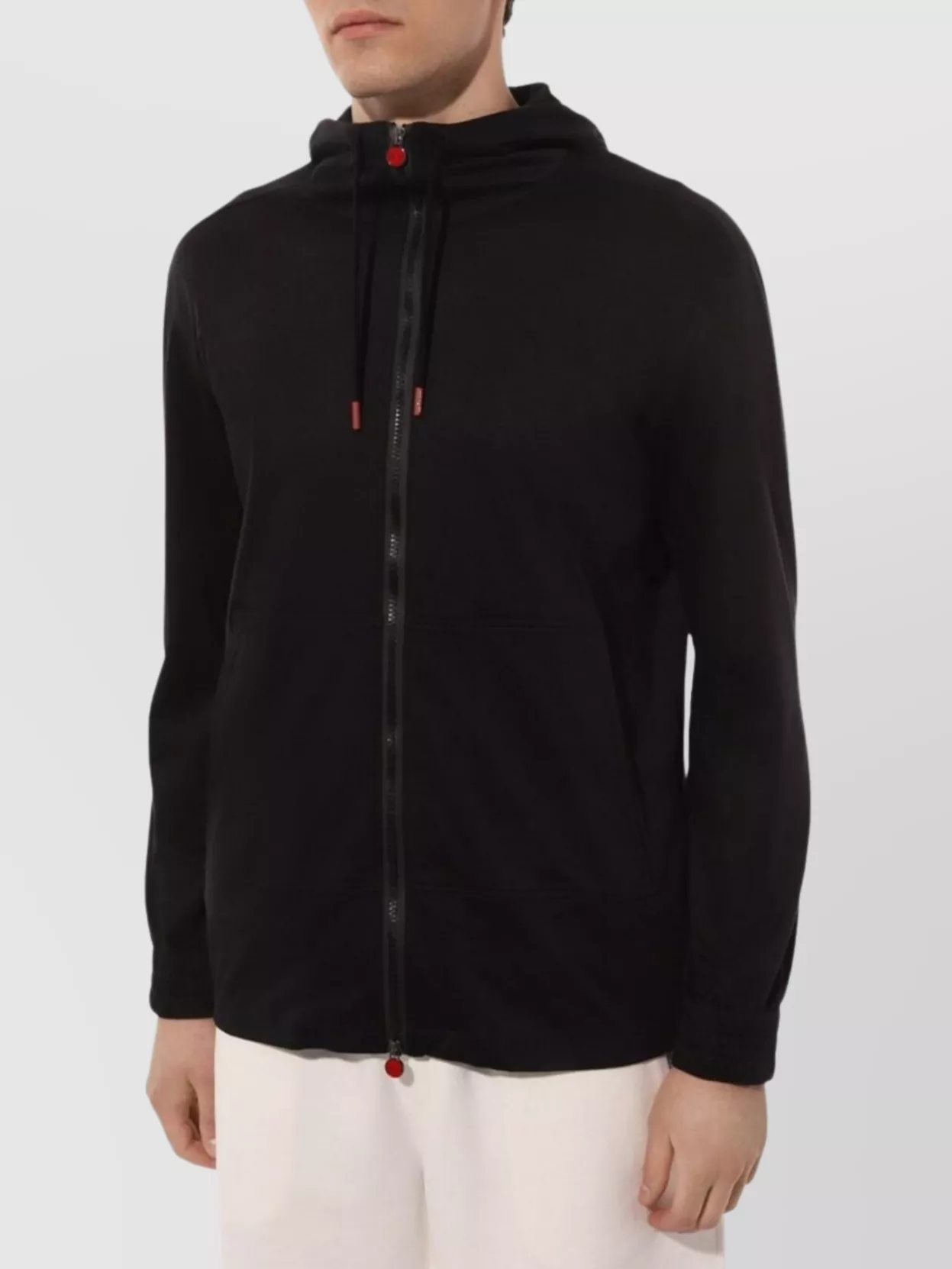 Kiton Hooded Sweatshirt With Drawstring And Long Sleeves