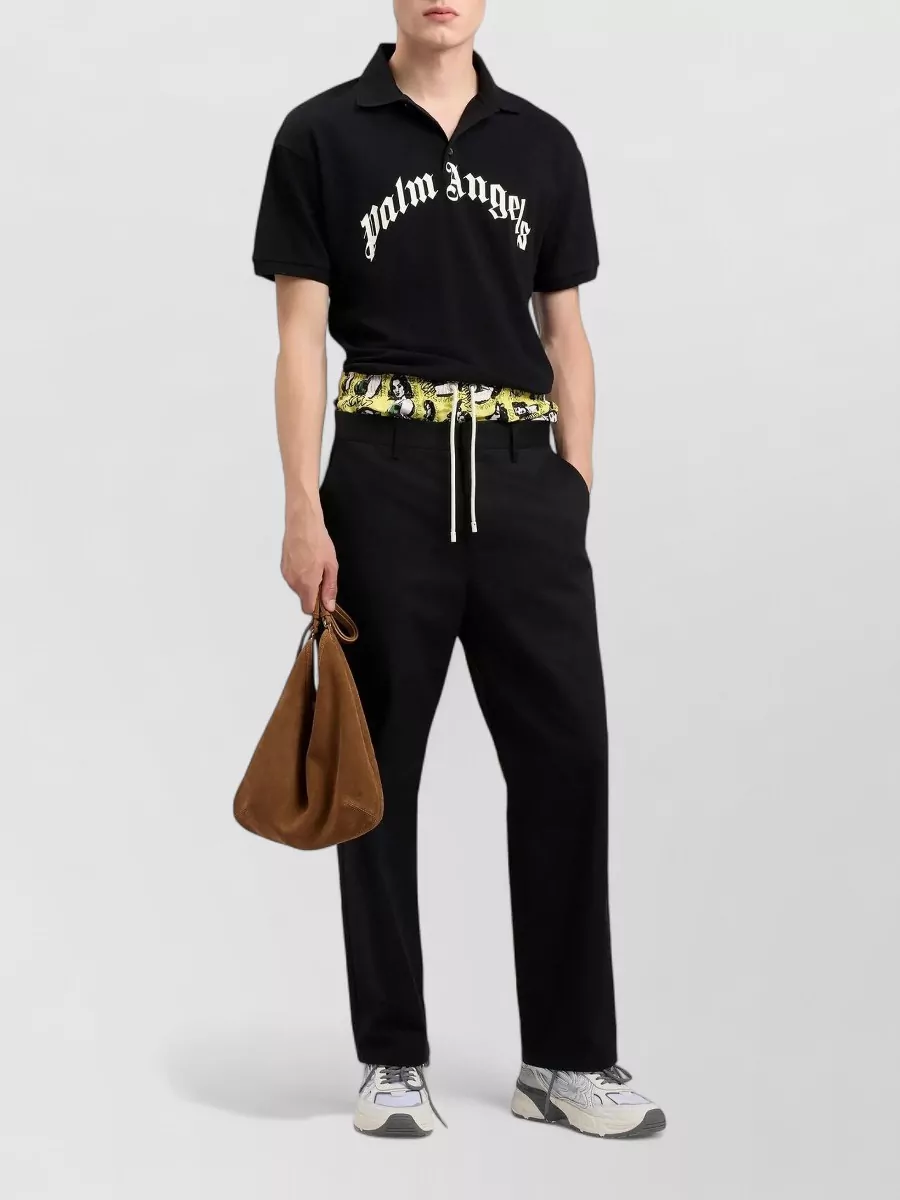 Palm Angels Cotton Short-Sleeve Polo Shirt