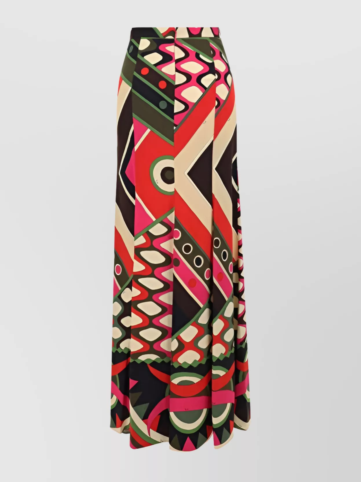 Shop Pucci Long Skirt Geometric Print