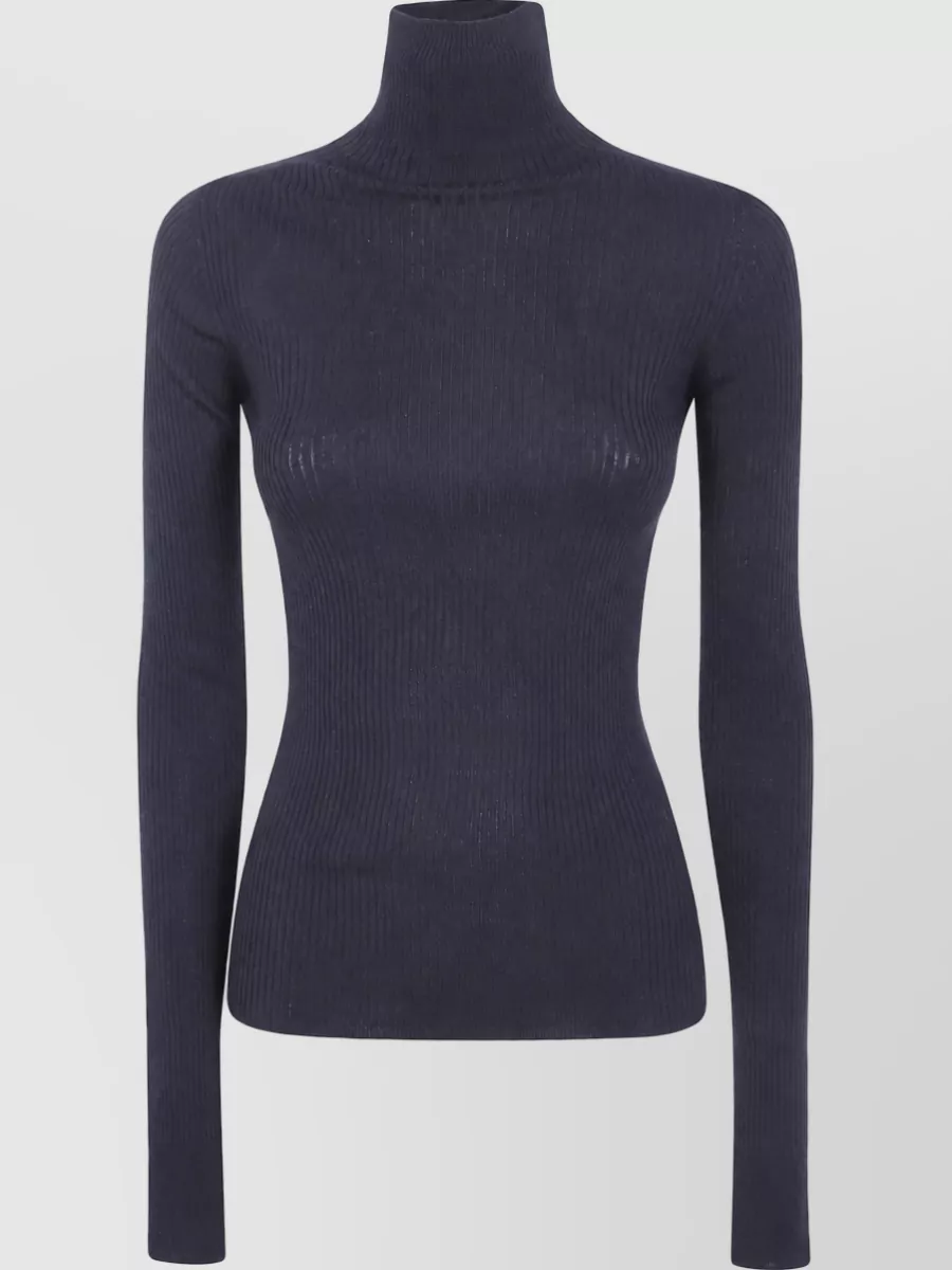 Sportmax virgin wool ribbed turtleneck sweater