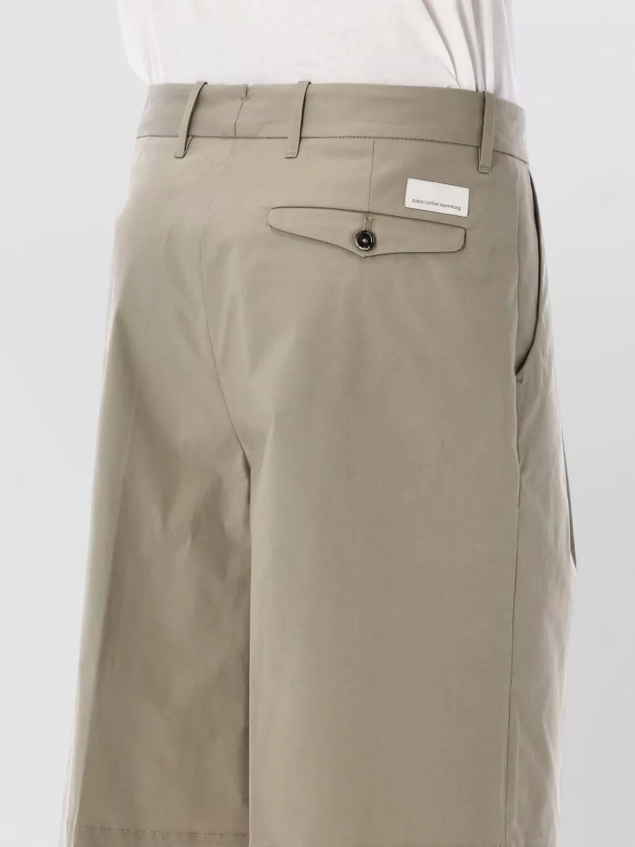 Nine In The Morning Cotton Blend Pleated Tailored Shorts