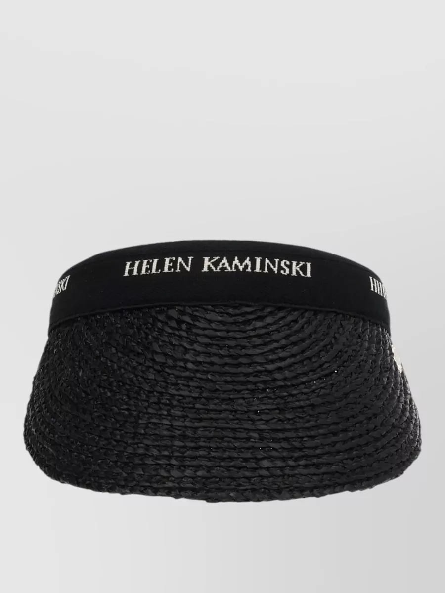 Helen Kaminski Wide Brim Visor Hat Woven Texture