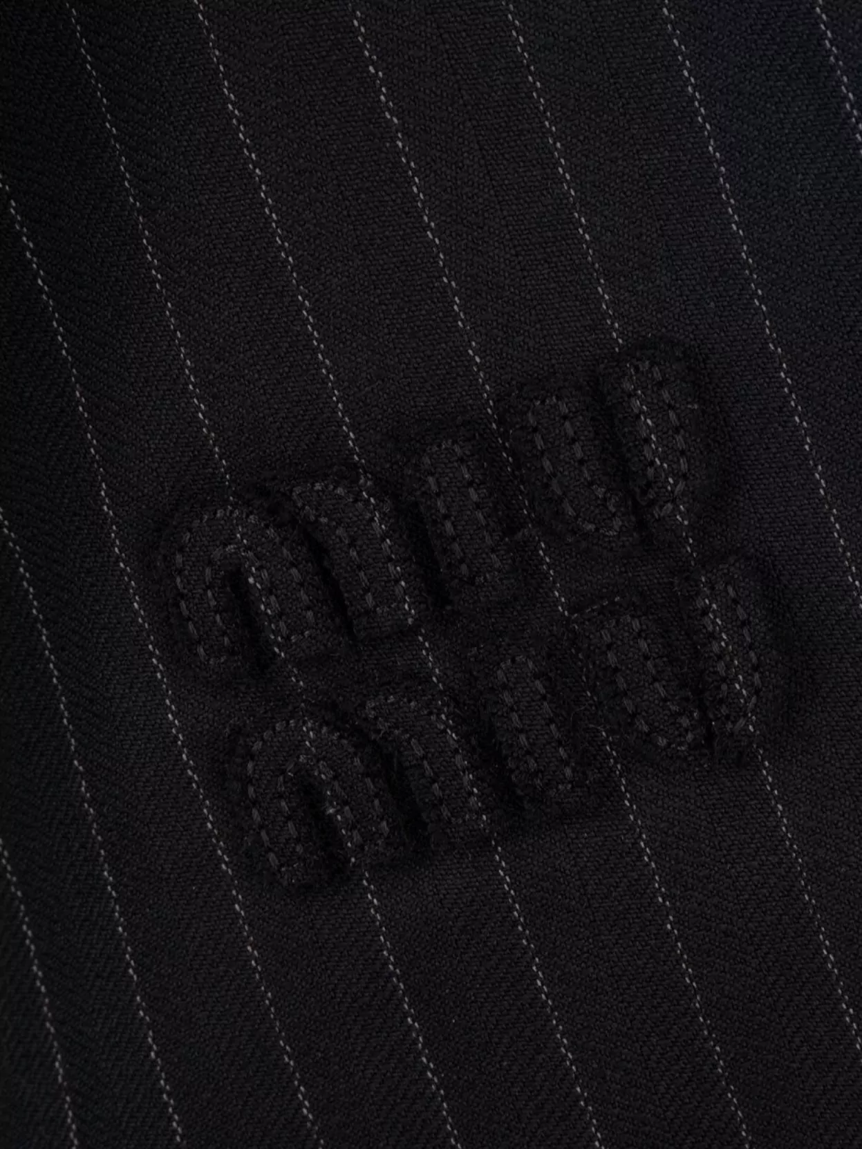 Miu Miu Adjustable Back Strap Embroidered Pinstripe Jackets