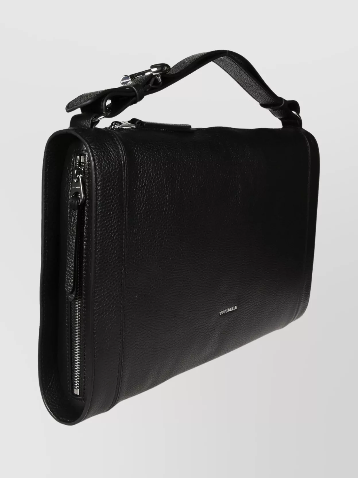 Coccinelle Rectangular Textured Shoulder Bag Top Handle
