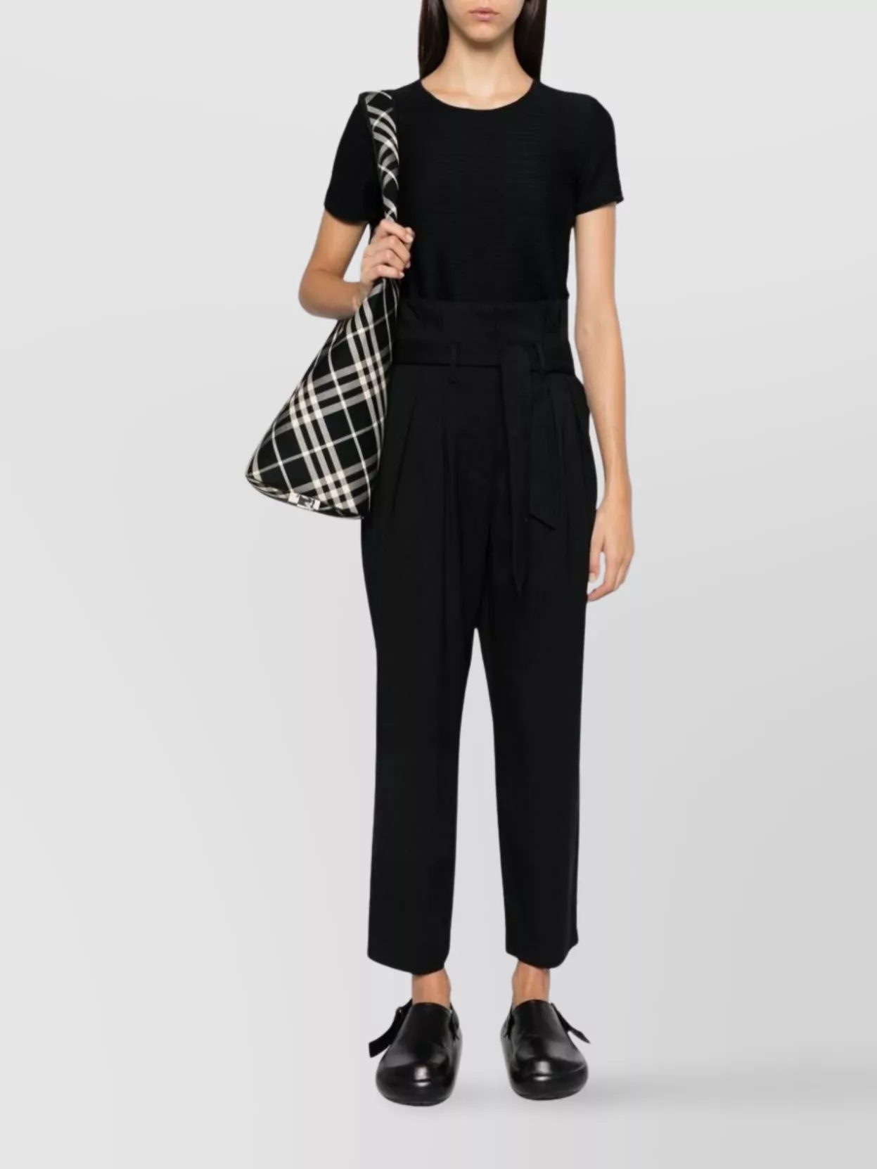 Emporio Armani Striped Crew Neck T-Shirt With Ribbed Texture