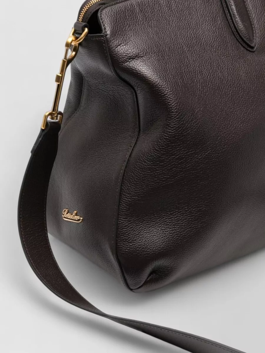 Borsalino Leather Weekend Travel Bag