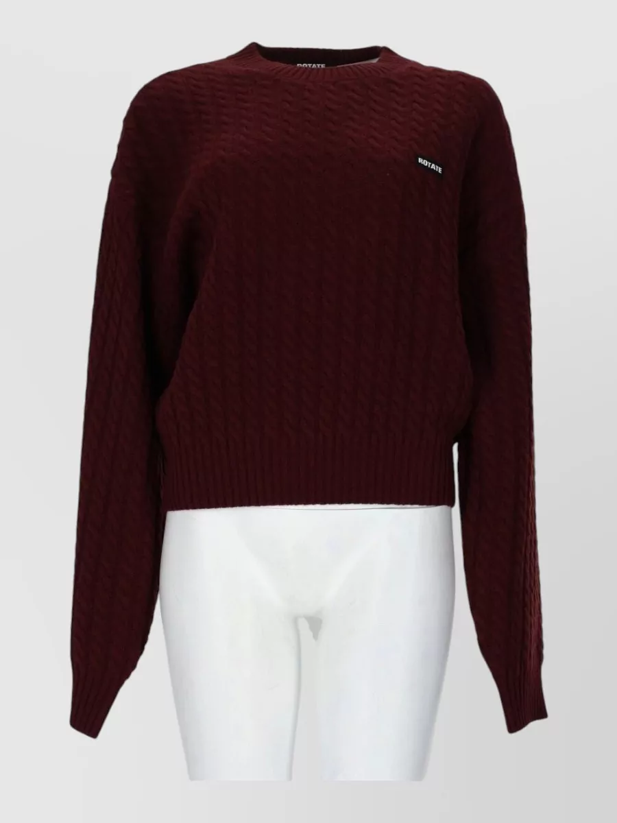 Rotate cable-knit wool and cashmere sweatshirt