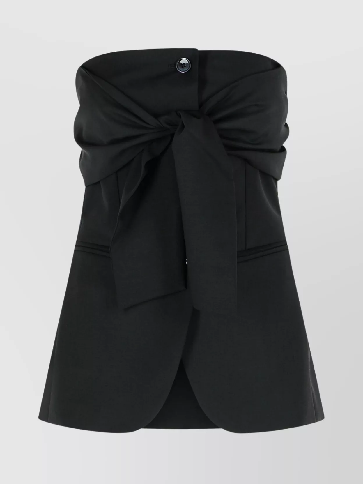 Tシャツ・カットソー MAX MARA Black Wool Mirra Bodysuit Max Mara Wool mirra bodysuit peak lapels | The Fashion Square