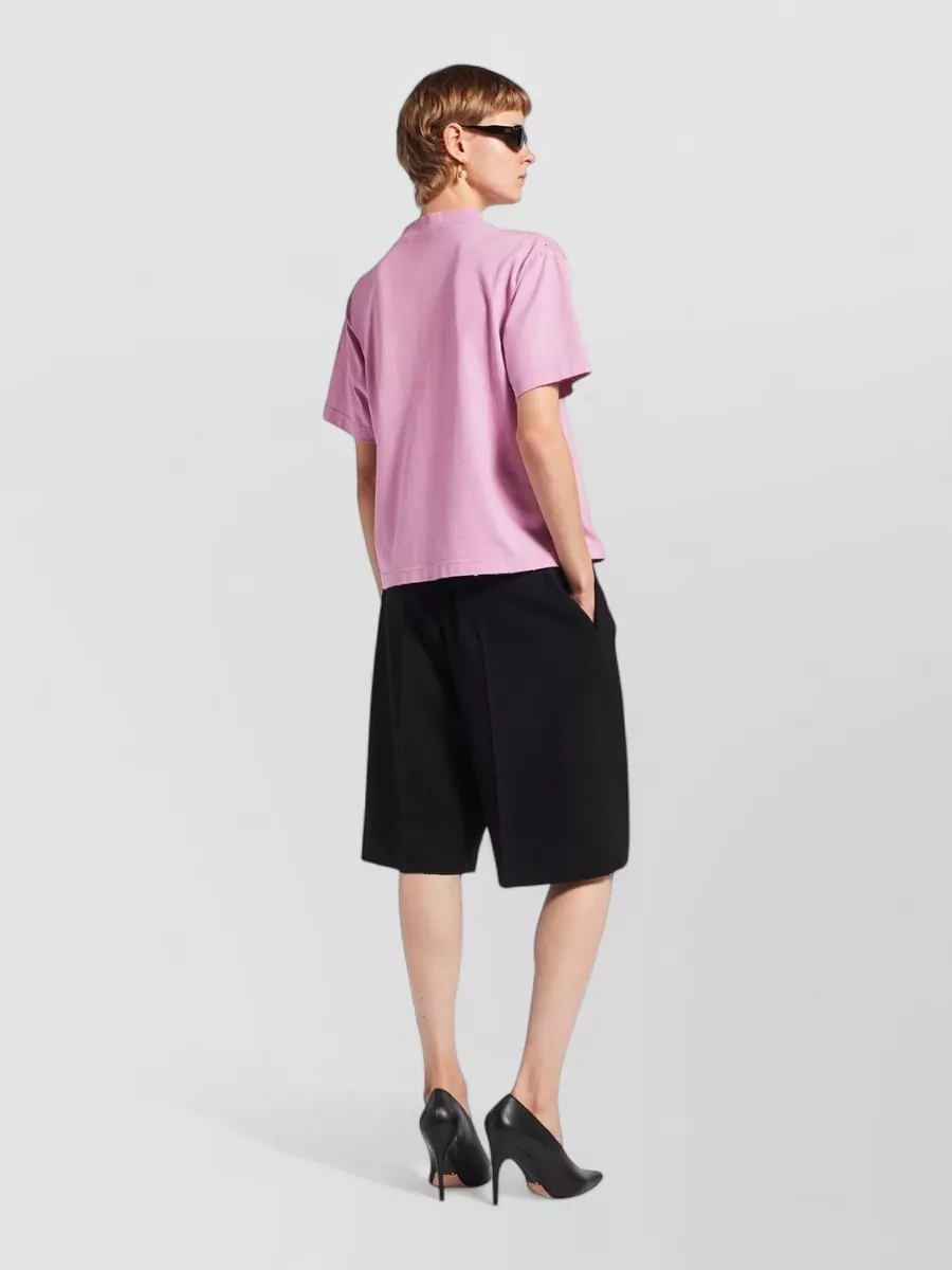 Balenciaga Printed Cotton Crew Neck Short-Sleeve T-Shirt
