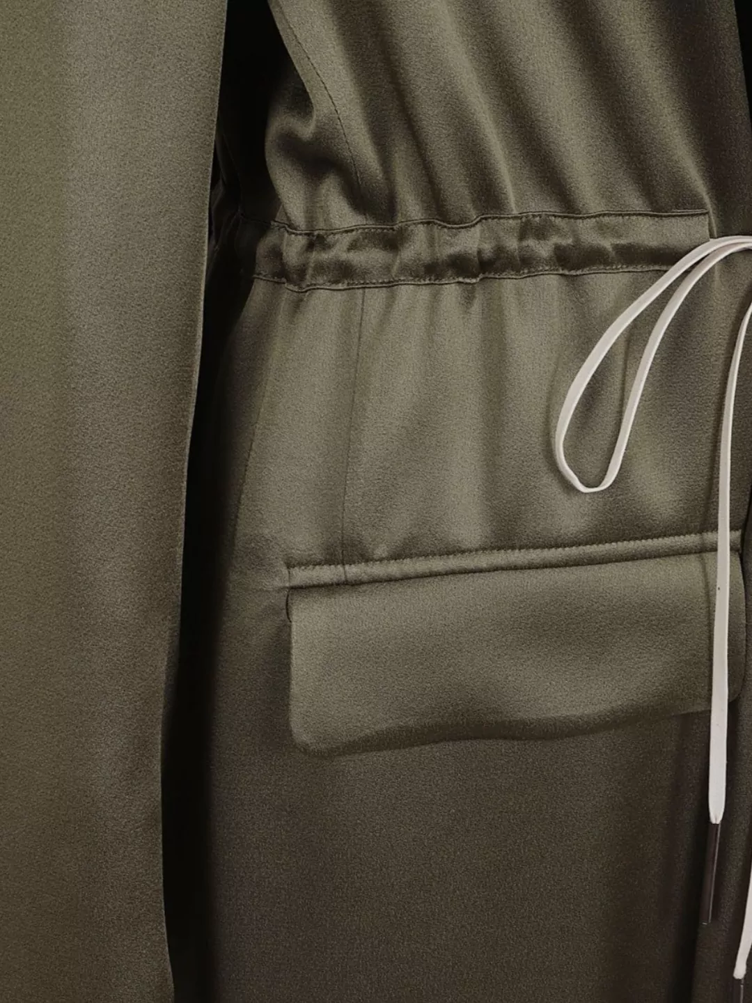 Dries Van Noten Long Sleeve Cape Drawstring Waist