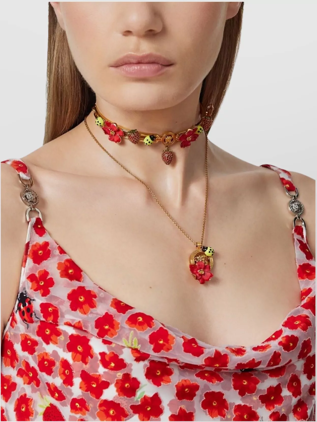 Versace Knee Length Dress Cowl Neck