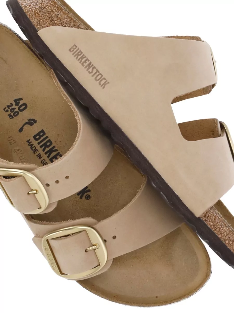 Birkenstock Leather Sandals Cork Sole Flat Design